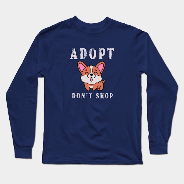 Adopt Don’t Shop Long Sleeve T-Shirt by Midnight Pixels